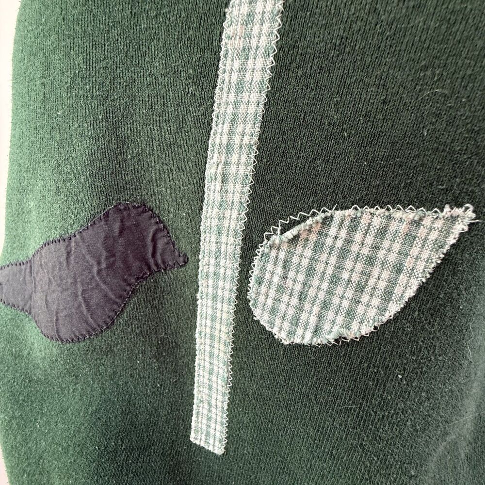 Vintage Fruit Loom Mock Neck Sunflower Bird Applique Embroidered Sweatshirt, M - Picture 8 of 12